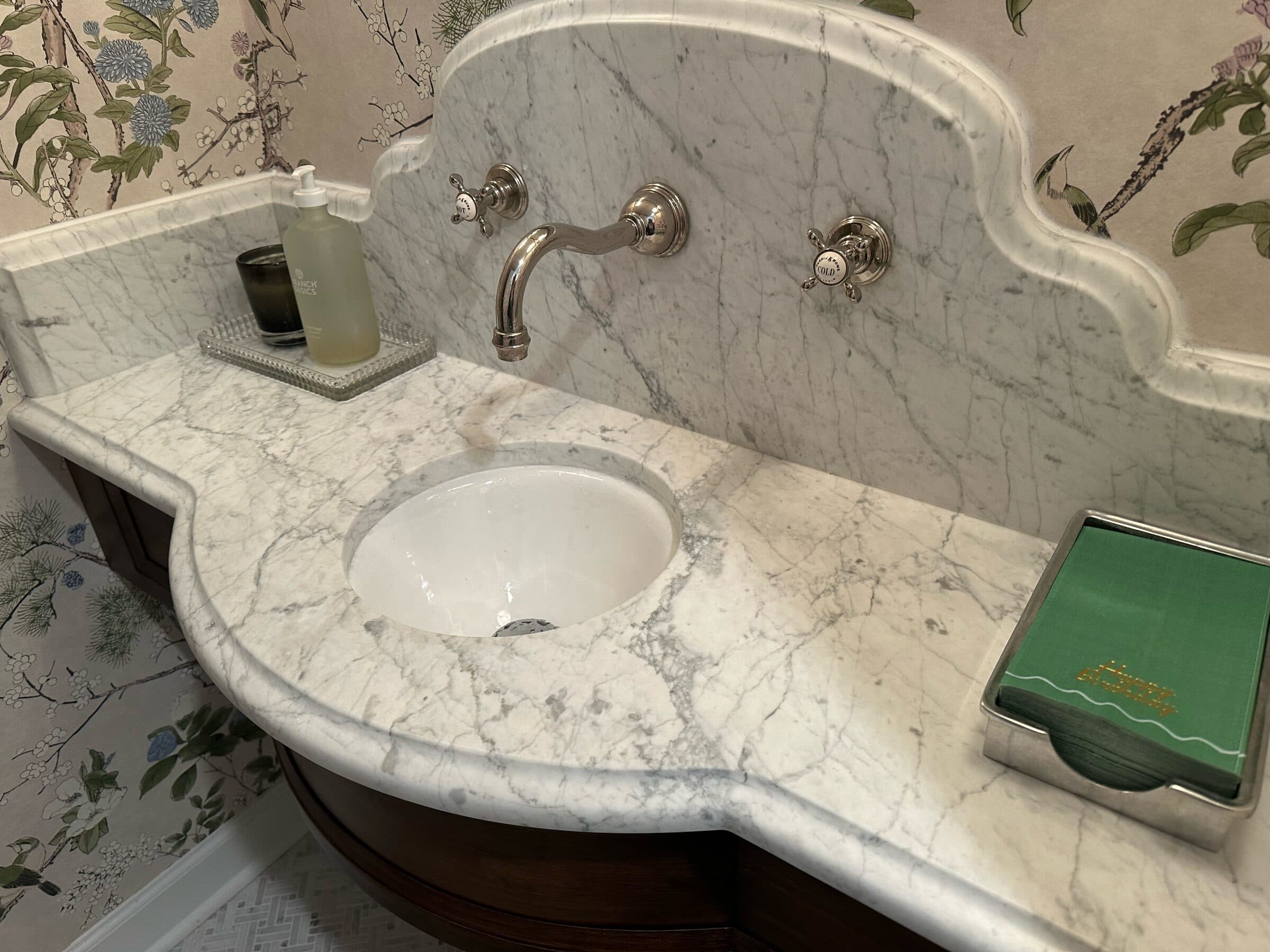Scalloped Powder Room Vanity — Photo 3