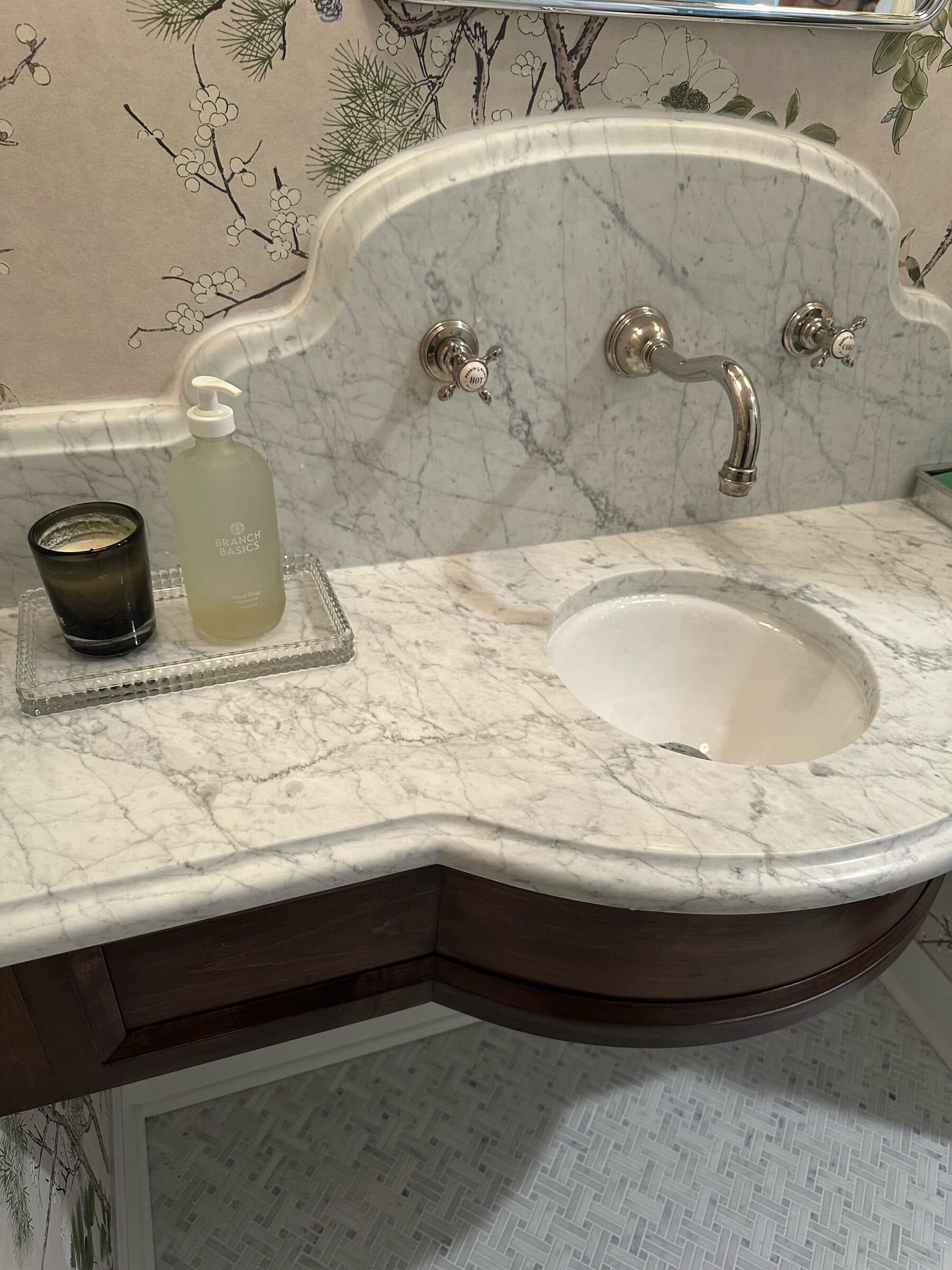 Scalloped Powder Room Vanity — Photo 5