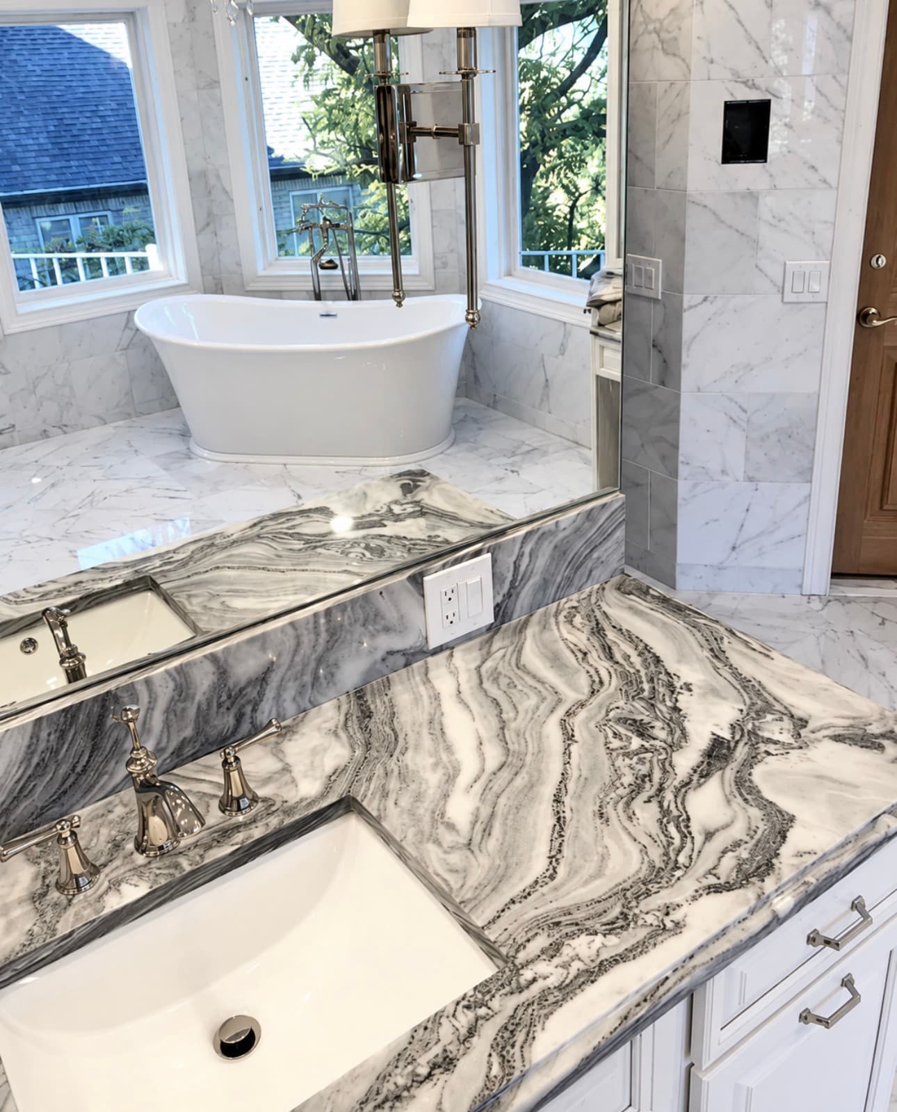 Stunning Bathroom From Vermont Quarries — Photo 8