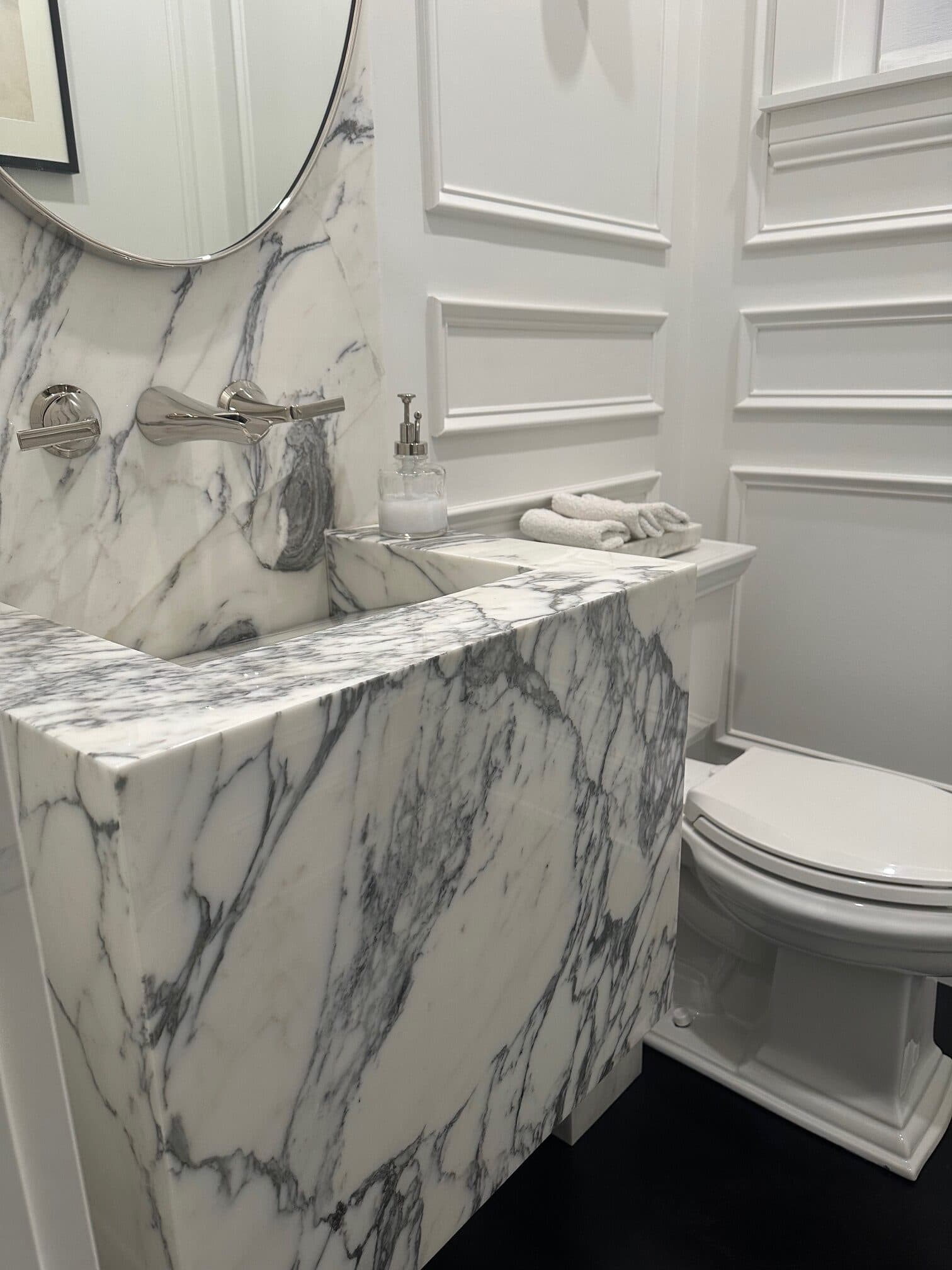 Waterfall Powder Room Vanity — Photo 2
