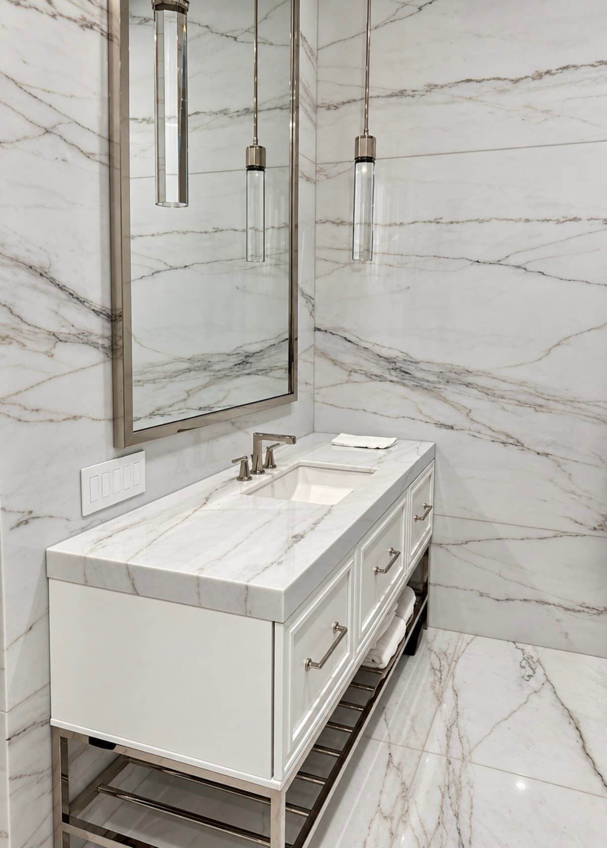 White Floating Vanity — Photo 1