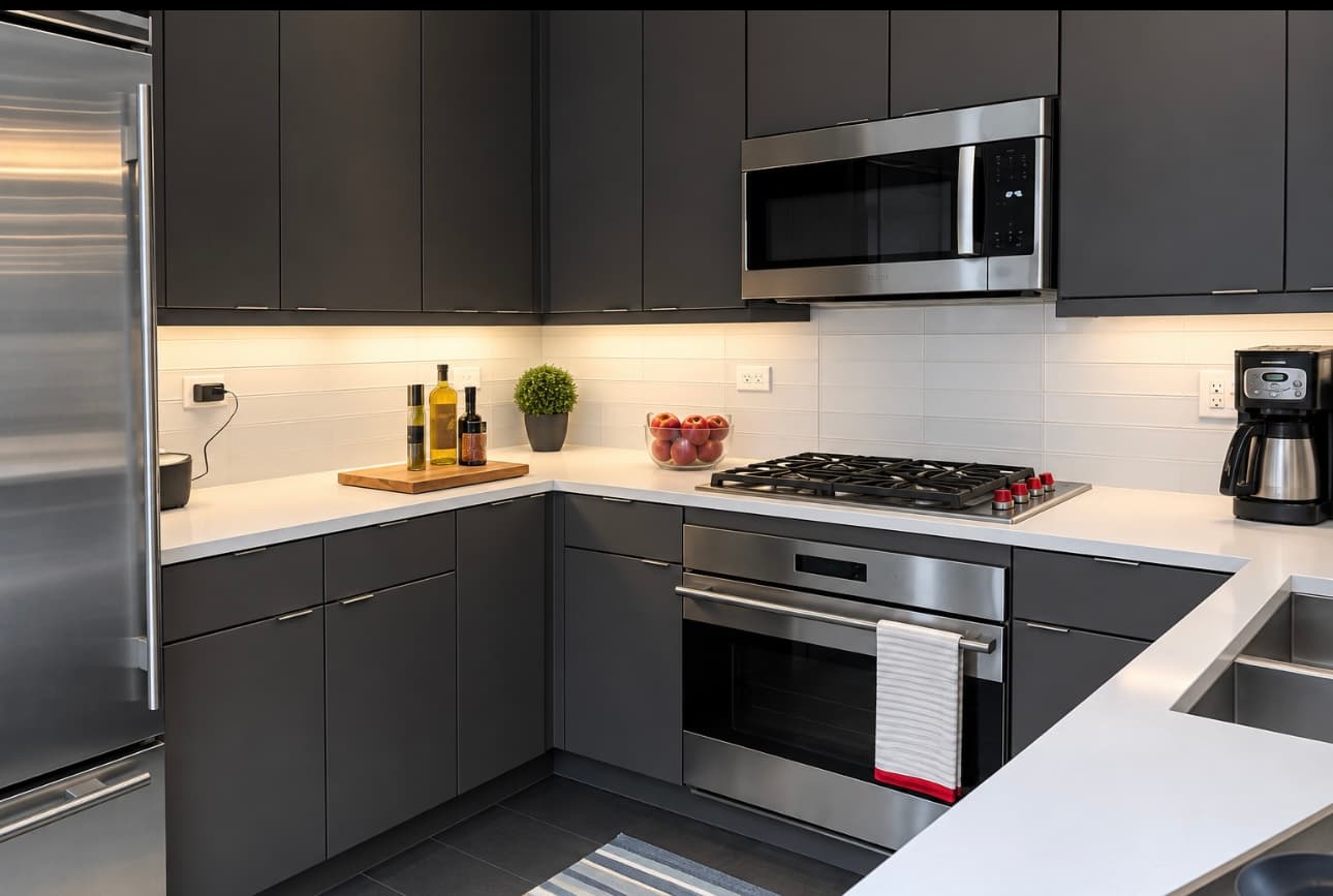 Custom Modern Condo Kitchen — Stone City project
