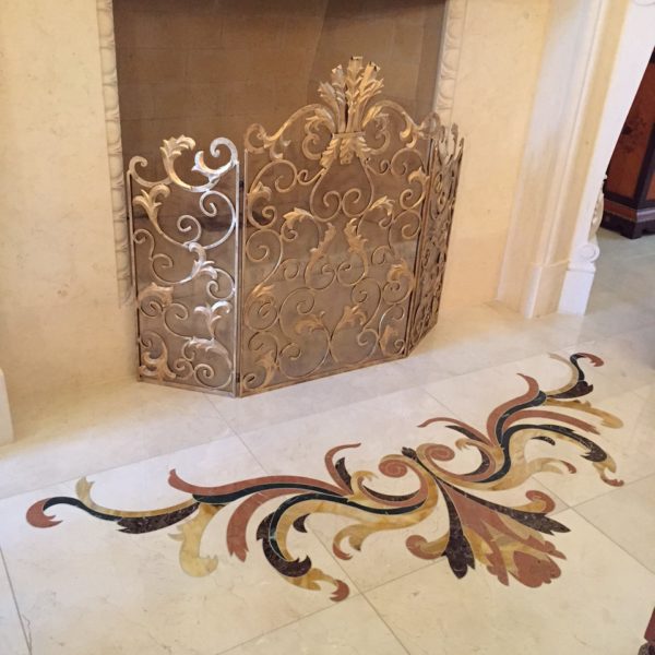 traditional fireplace medallion