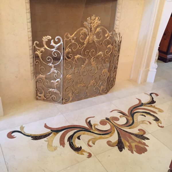 traditional fireplace medallion