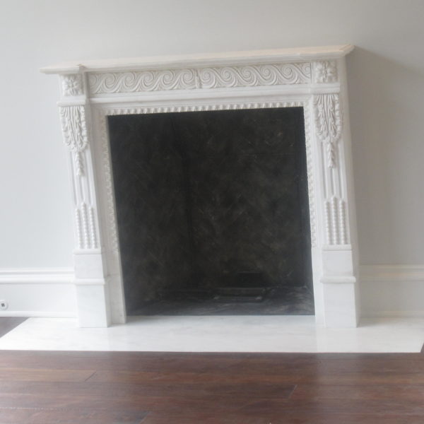white fireplace design