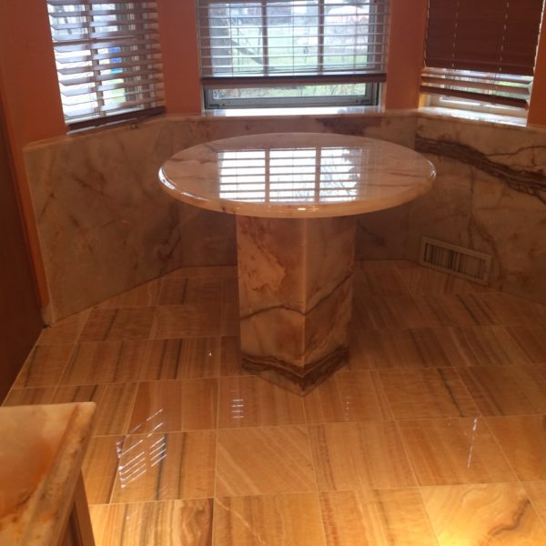 white onyx kitchen table