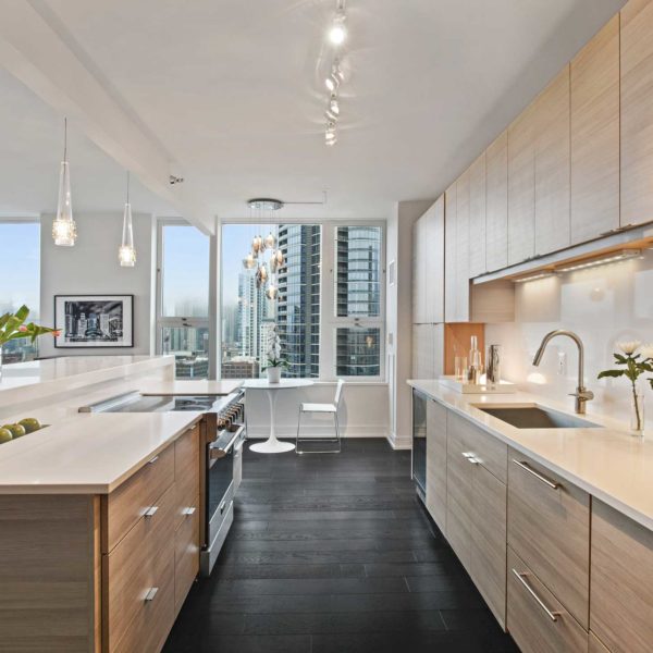 Stone City Design: City Frost White Quartz Kitchen Counters, Shiloh Cabinets