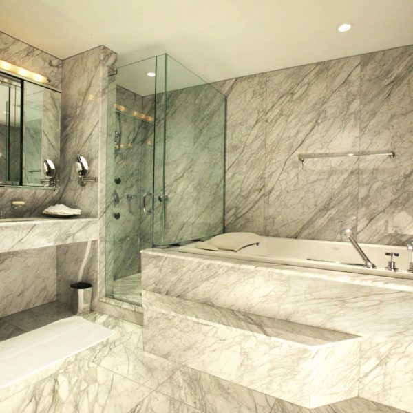 white marble elegant bathroom