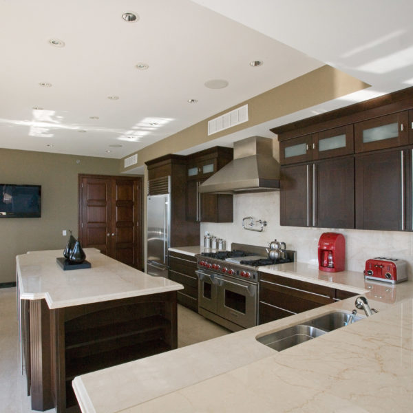 modern high rise condo kitchen