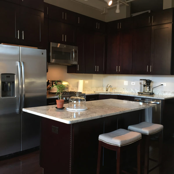 modern loft condo kitchen