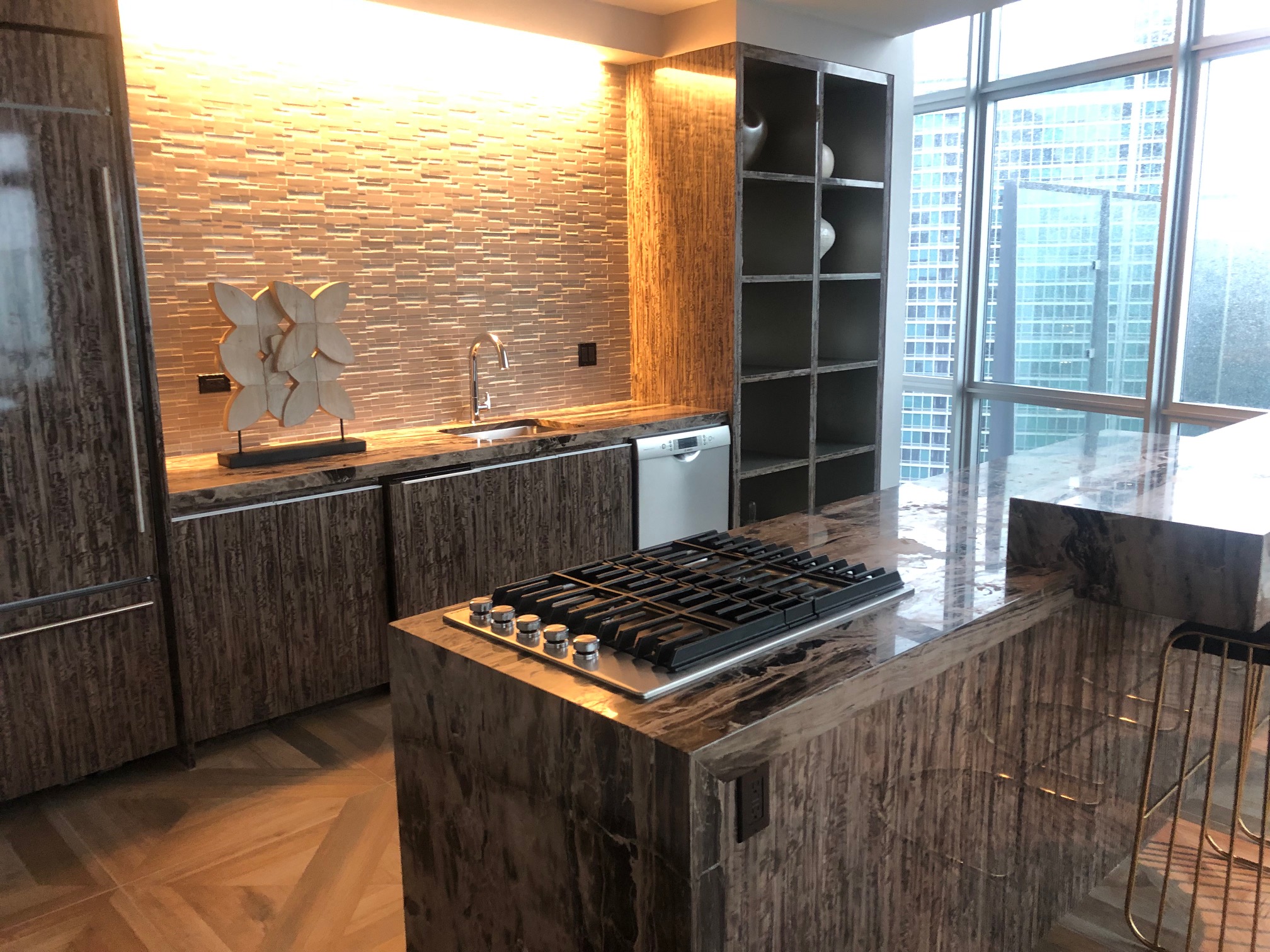 high rise kitchen counter
